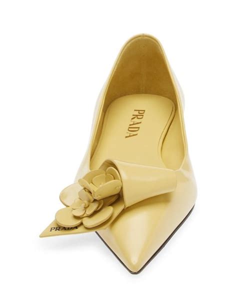 buy flats floral prada|prada loop pointed toe flat.